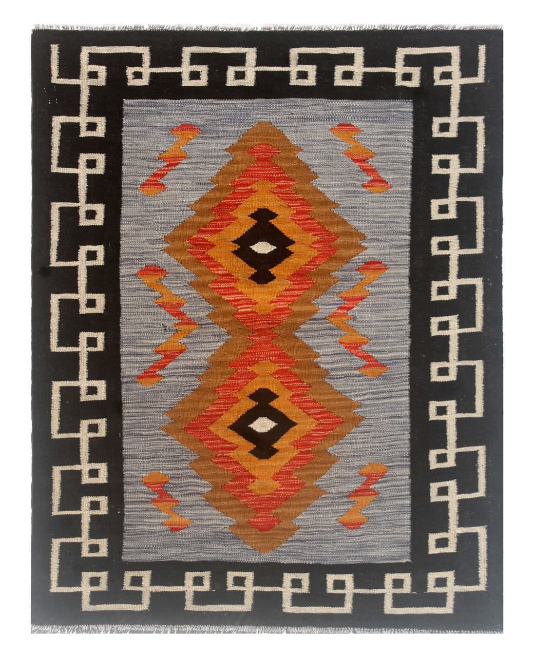 Modern wool Kilim carpet multi 148x102cm