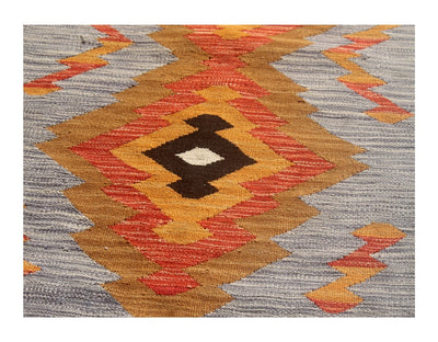 Tappeto Kilim moderno in lana multicolore 148x102cm - CarpetLiving