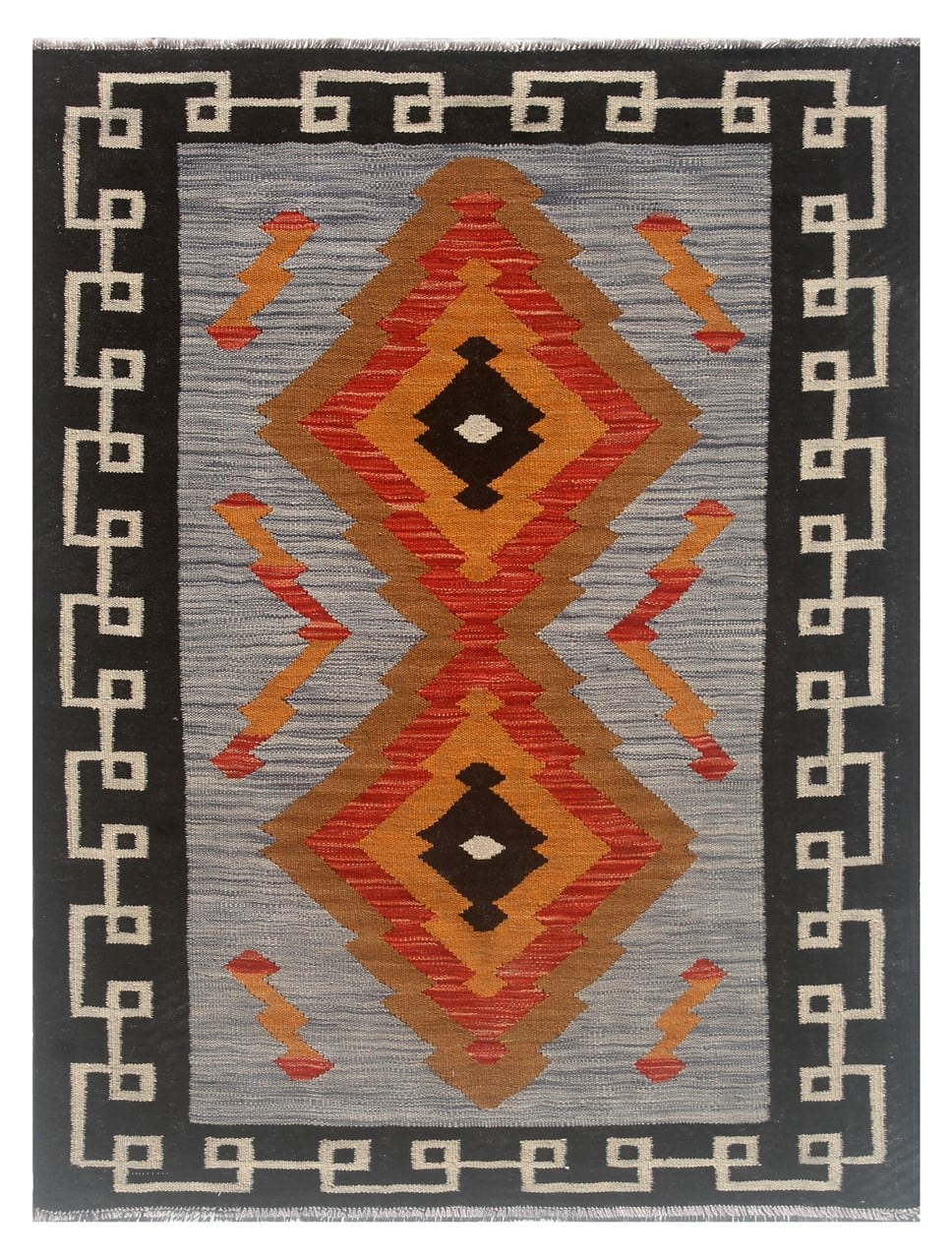 Modern wool Kilim carpet multi 149x101cm