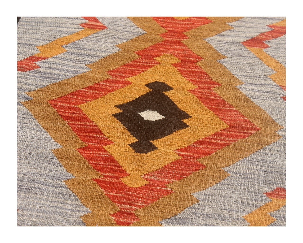 Modern wool Kilim carpet multi 149x101cm