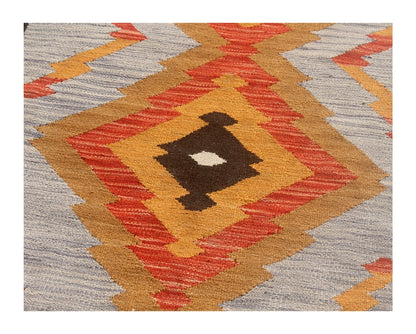 Modern wool Kilim carpet multi 149x101cm