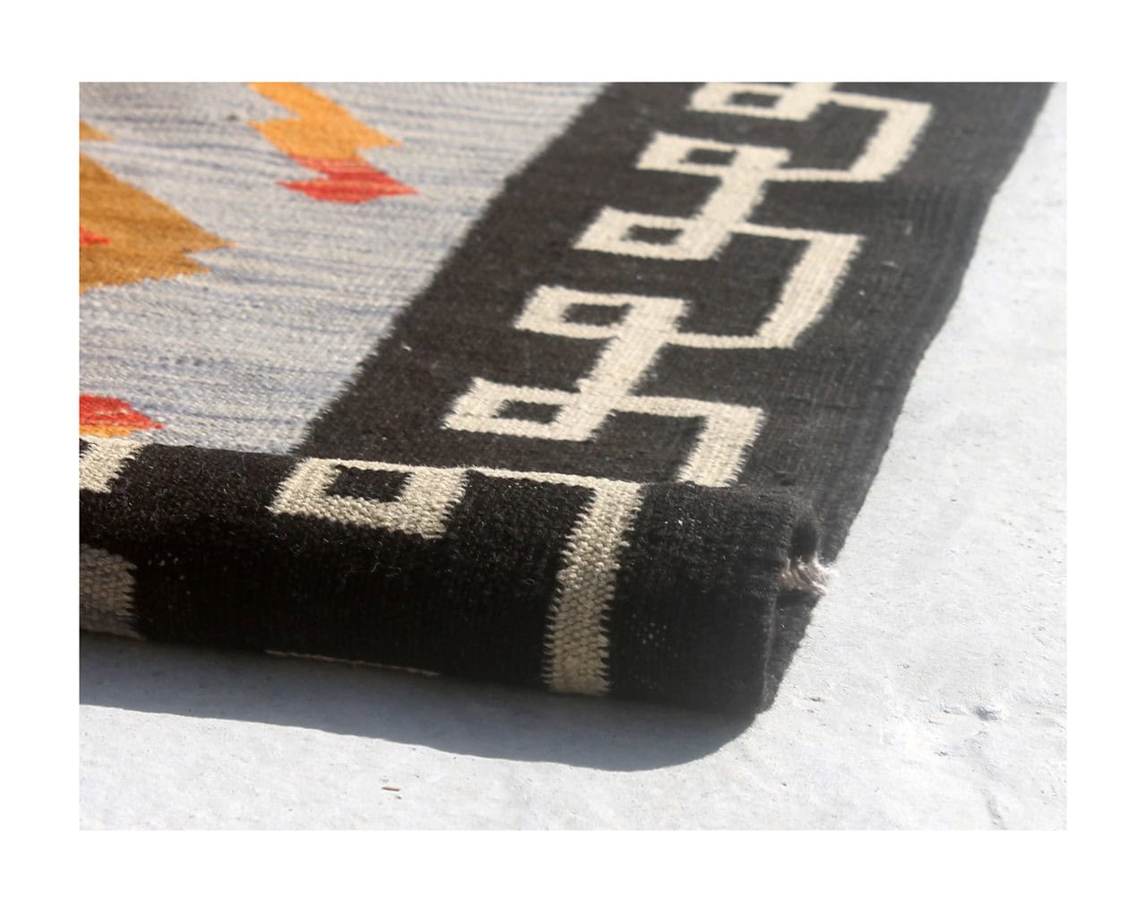 Modern wool Kilim carpet multi 149x101cm