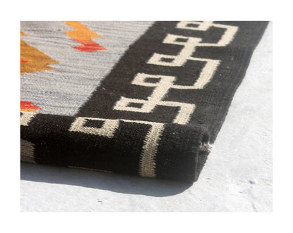 Modern wool Kilim carpet multi 149x101cm