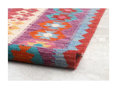 Tappeto Kilim Kaudani Afghan fatto a mano multicolore 300x210cm - CarpetLiving