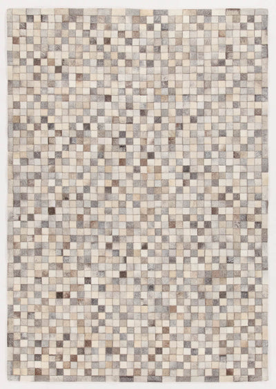 Tappeto in pelle LEATHER PATCH MOSAIC GREY - CarpetLiving