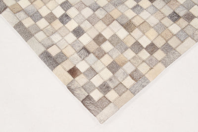 Tappeto in pelle LEATHER PATCH MOSAIC GREY - CarpetLiving