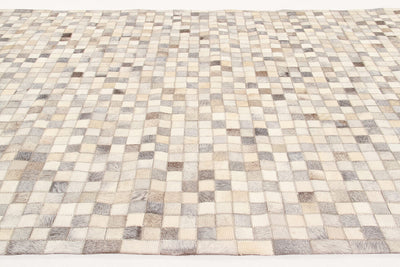 Tappeto in pelle LEATHER PATCH MOSAIC GREY - CarpetLiving