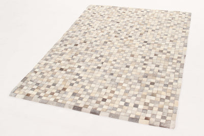 Tappeto in pelle LEATHER PATCH MOSAIC GREY - CarpetLiving