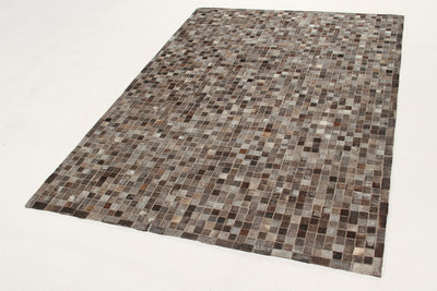 LEATHER PATCH MOSAIC DK GREY - CarpetLiving