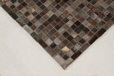 LEATHER PATCHWORK DK GREY - CarpetLiving