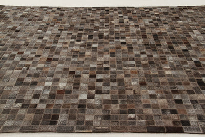 LEATHER PATCHWORK DK GREY - CarpetLiving