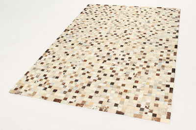 LEATHER PATCHWORK GREY/BEIGE - CarpetLiving