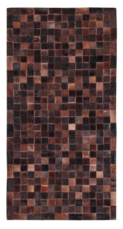 LEATHER PATCHWORK CHOCO - CarpetLiving