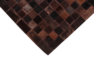 LEATHER PATCHWORK CHOCO - CarpetLiving