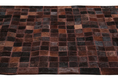 LEATHER PATCHWORK CHOCO - CarpetLiving