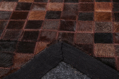 LEATHER PATCHWORK CHOCO - CarpetLiving