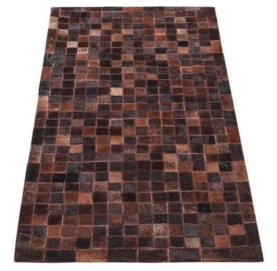 LEATHER PATCHWORK CHOCO - CarpetLiving