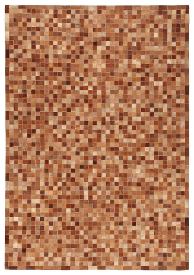 LEATHER PATCHWORK BROWN - CarpetLiving