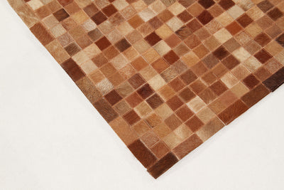 LEATHER PATCHWORK BROWN - CarpetLiving