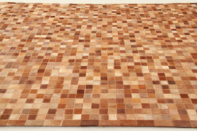 LEATHER PATCHWORK BROWN - CarpetLiving