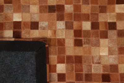 LEATHER PATCHWORK BROWN - CarpetLiving