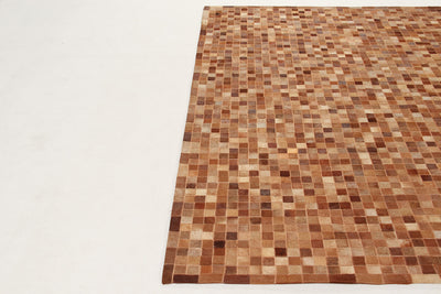 LEATHER PATCHWORK BROWN - CarpetLiving