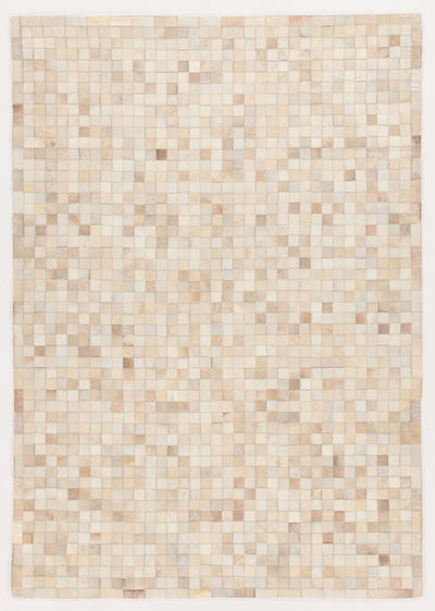LEATHER PATCHWORK BEIGE - CarpetLiving