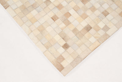 LEATHER PATCHWORK BEIGE - CarpetLiving