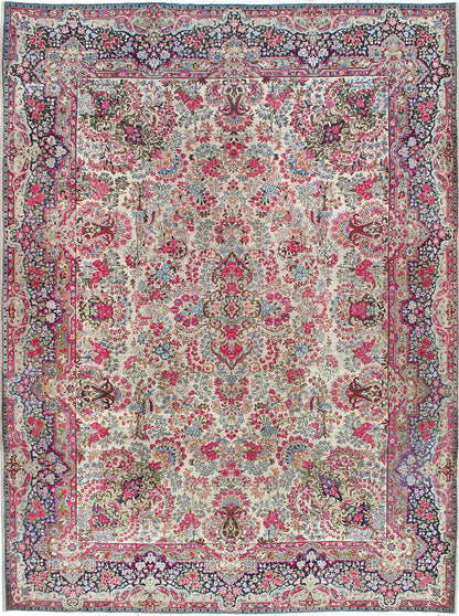 Tappeto Kerman Antico Persiano Autentico | Annodato a Mano 366x276cm
