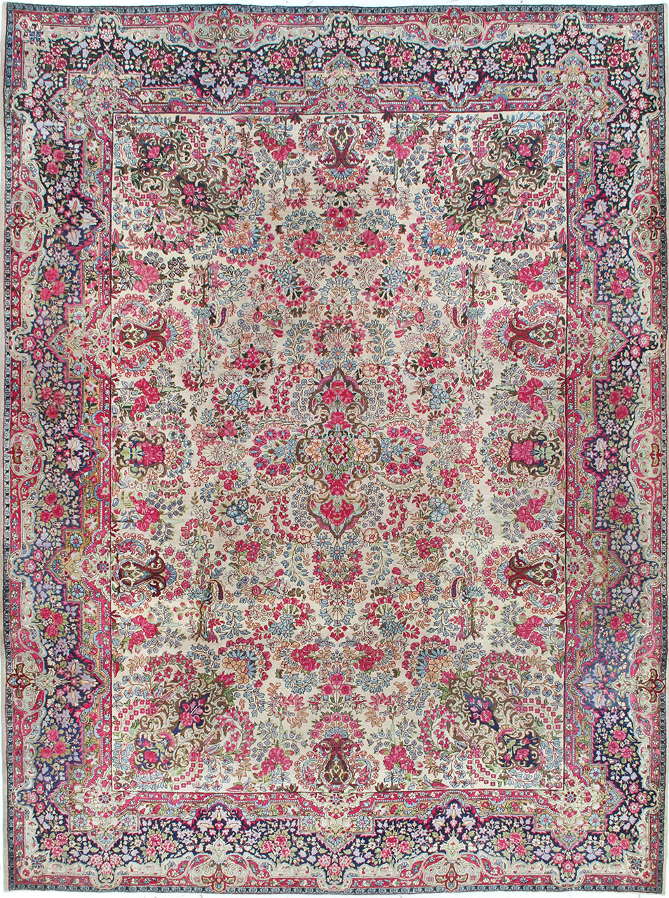 Tappeto Kerman Antico Persiano Autentico | Annodato a Mano 366x276cm