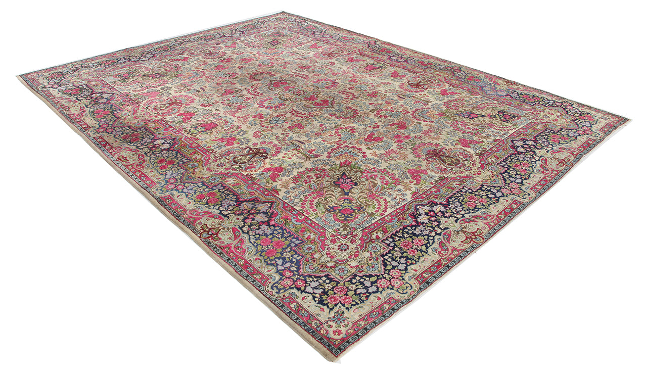 Tappeto Kerman Antico Persiano Autentico | Annodato a Mano 366x276cm