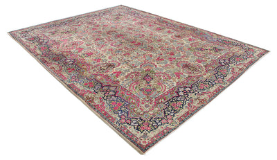 Tappeto Kerman Antico Persiano Autentico | Annodato a Mano 366x276cm - CarpetLiving