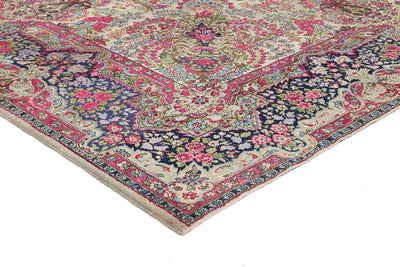 Tappeto Kerman Antico Persiano Autentico | Annodato a Mano 366x276cm - CarpetLiving