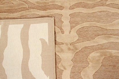 Tappeto Moderno di Design Tiger in Viscosa Premium 60x120 cm Beige Avorio – Elegante per Arredi Contemporanei