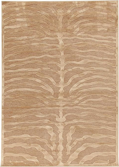 Tiger Modern Designer Rug in Premium Viscose 60x120 cm Ivory Beige – Elegant for Contemporary Decor