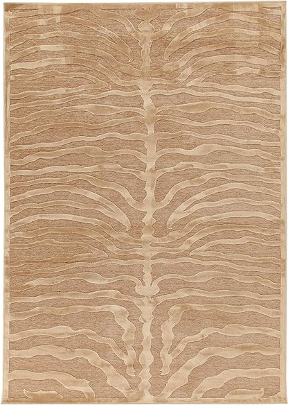 Tappeto Moderno di Design Tiger in Viscosa Premium 60x120 cm Beige Avorio – Elegante per Arredi Contemporanei