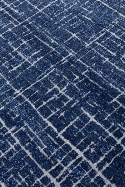 Tappeto Blu Moderno 190x133 cm DENVER – Tappeto di Design, Morbido e Resistente - CarpetLiving
