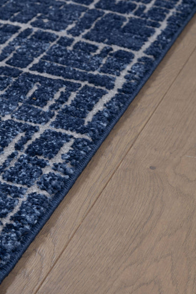Tappeto Blu Moderno 190x133 cm DENVER – Tappeto di Design, Morbido e Resistente - CarpetLiving