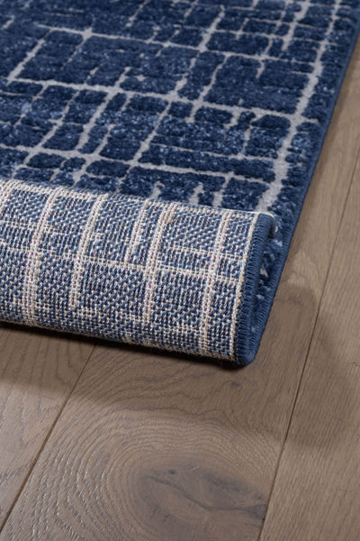 Tappeto Blu Moderno 190x133 cm DENVER – Tappeto di Design, Morbido e Resistente - CarpetLiving