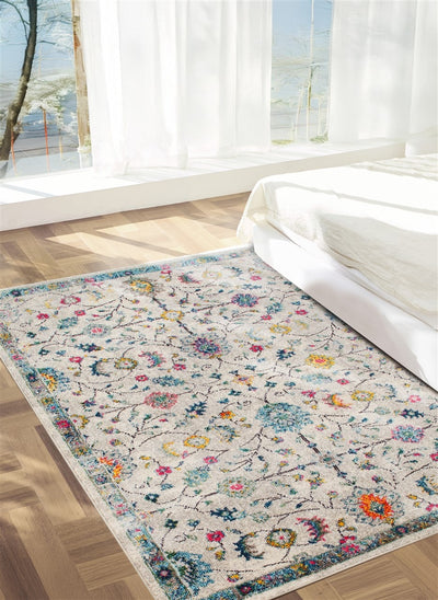 Tappeto Stile Orientale Multicolore Mamoo A - Antiscivolo - Ideale per Soggiorno e Camera da Letto - CarpetLiving