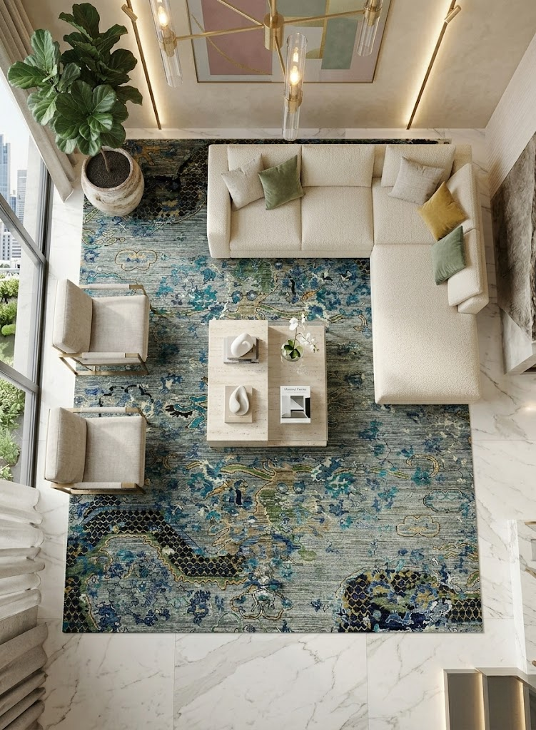 Handmade Modern Afghan Dragon Rug, 296x204cm