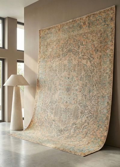 Tappeto Kerman Antico Persiano Autentico | Annodato a Mano 380x270cm