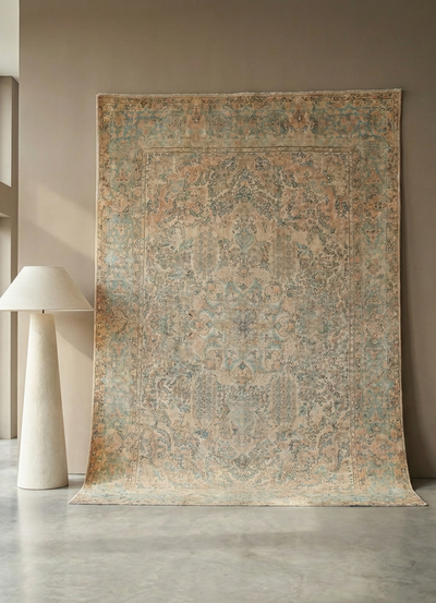 Tappeto Kerman Antico Persiano Autentico | Annodato a Mano 380x270cm