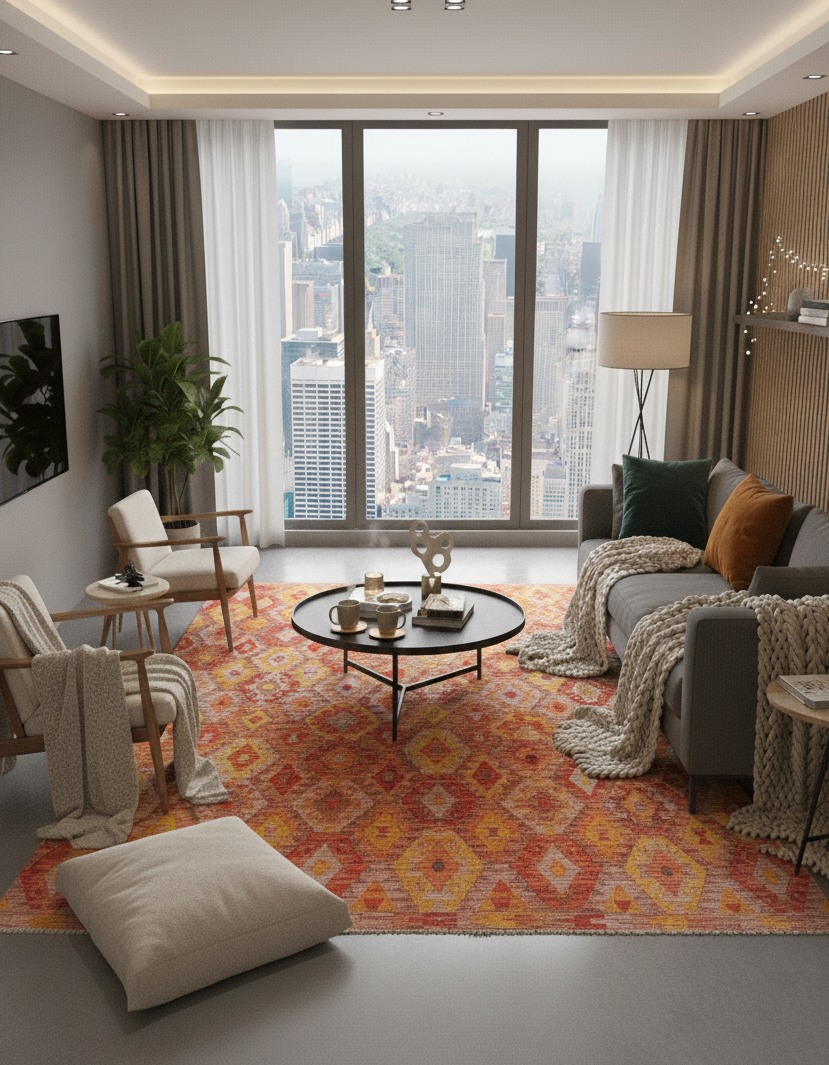 Tappeto Kilim Kaudani Afghan fatto a mano multicolore 294x203cm