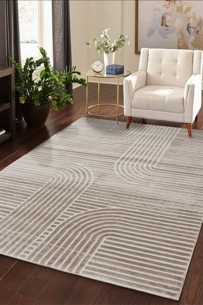 Tappeto Moderno Design Contemporaneo - Mito Beige - Antiscivolo - CarpetLiving