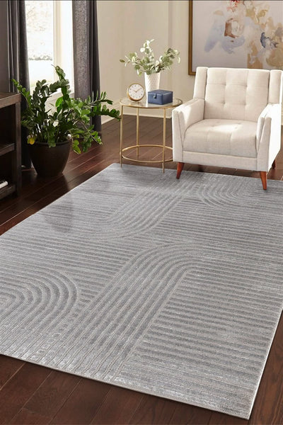 Tappeto Moderno Design Contemporaneo - Mito Grigio - Antiscivolo - CarpetLiving