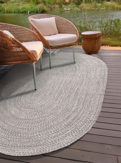 Tappeto Solid Beige - Ovale Indoor/Outdoor - CarpetLiving