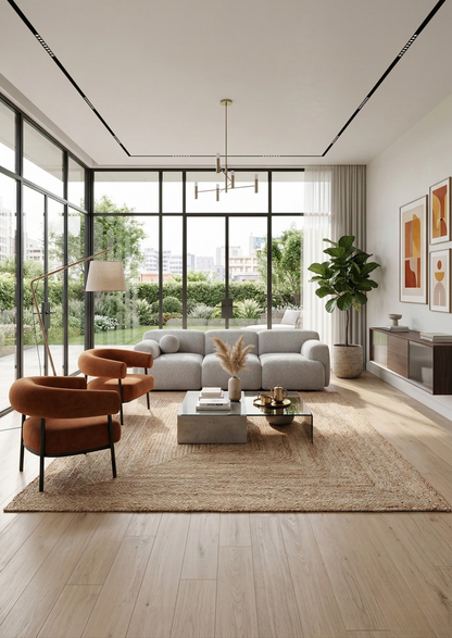 Tappeto Juta Frame - Juta Naturale - Realizzato su telaio manuale