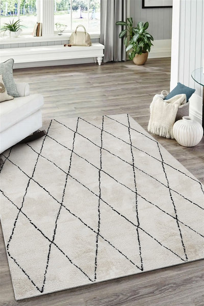 Tappeto Shaggy Tribe Soft C stile moderno rombi - CarpetLiving