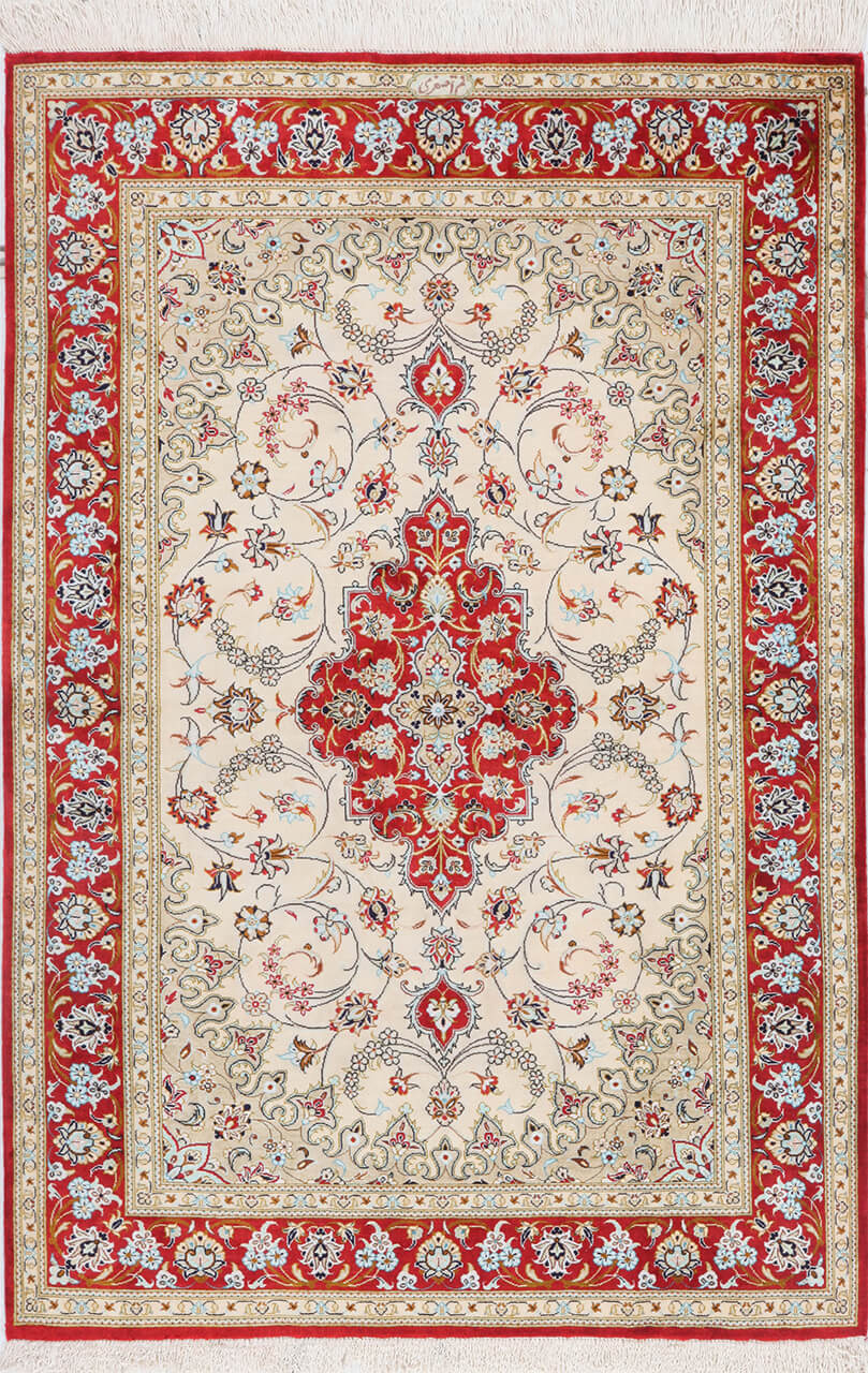 Oriental carpet Qum silk 4136932